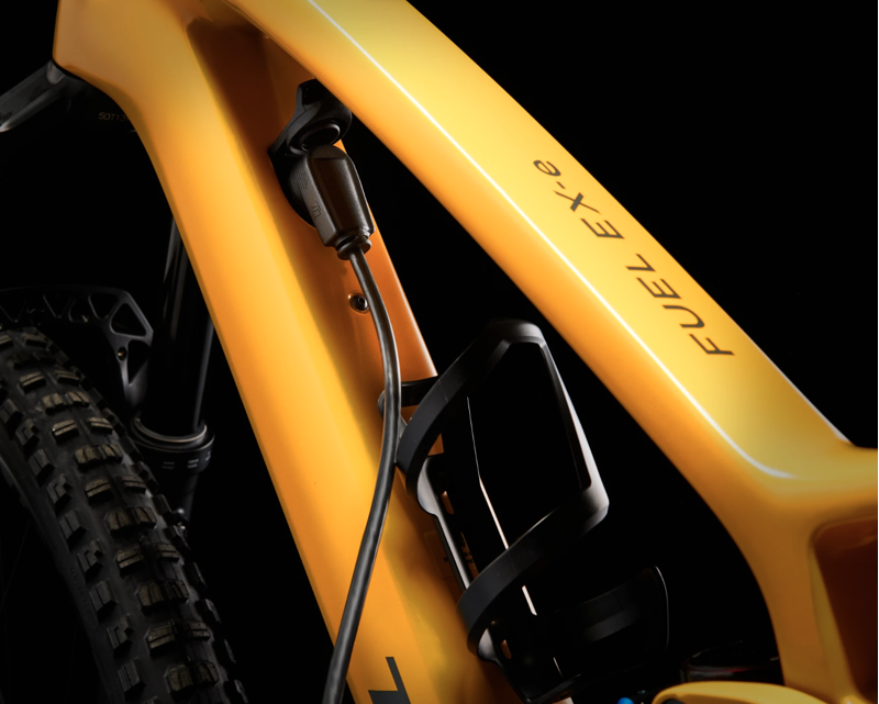 Trek Fuel Exe 9.8 GX AXS Electric Full Suspension Mountain Bike 2023 in Baja Yellow-4